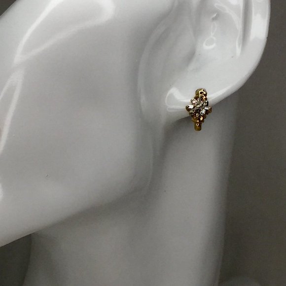 Diamond Flower/Starburst Earrings & Pendant Set - 10k - Picture 3 of 8